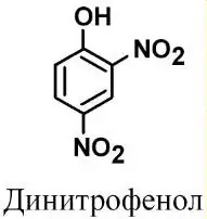 Структурная формула динитрофенола